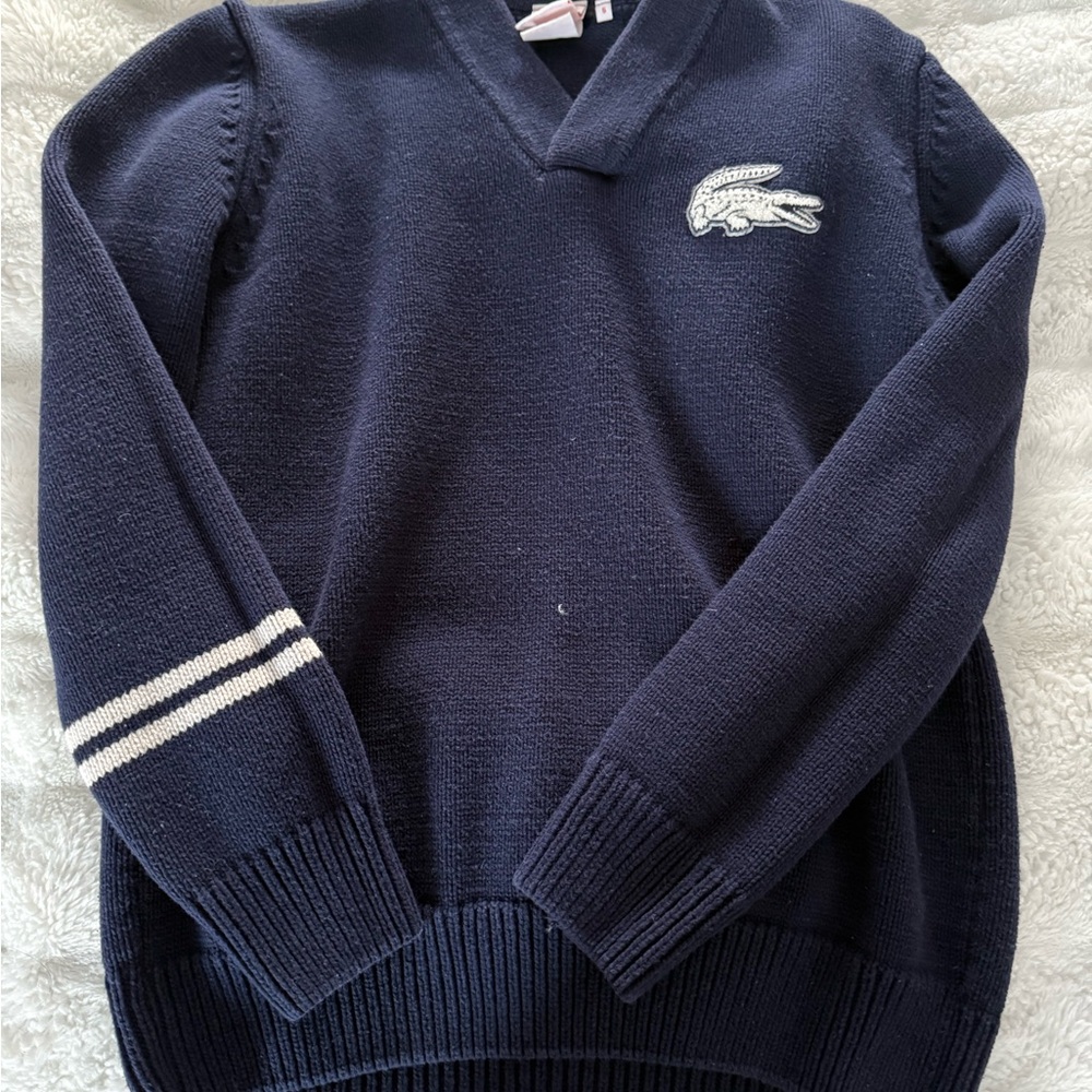 Lacoste Men's Dark Blue V-Neck Sweater
